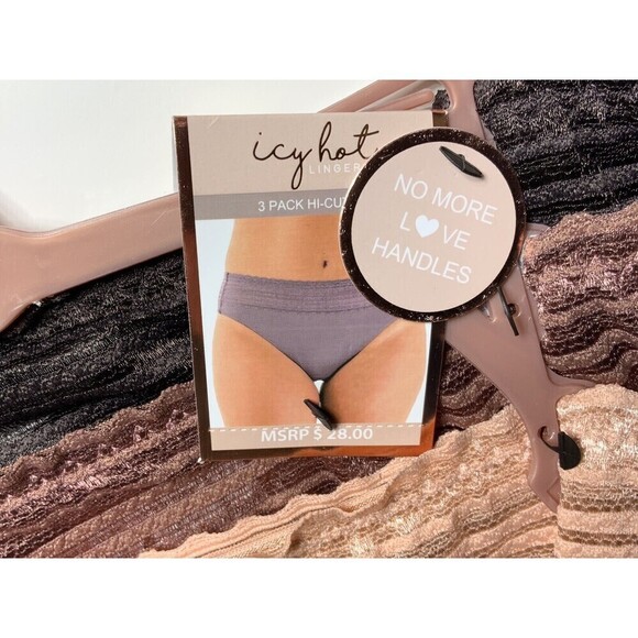 Icy Hot Lingerie 3 Pack Hi-Cut Bikini Panties - Picture 3 of 5